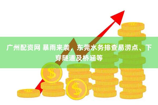 广州配资网 暴雨来袭，东莞水务排查易涝点、下穿隧道及桥涵等